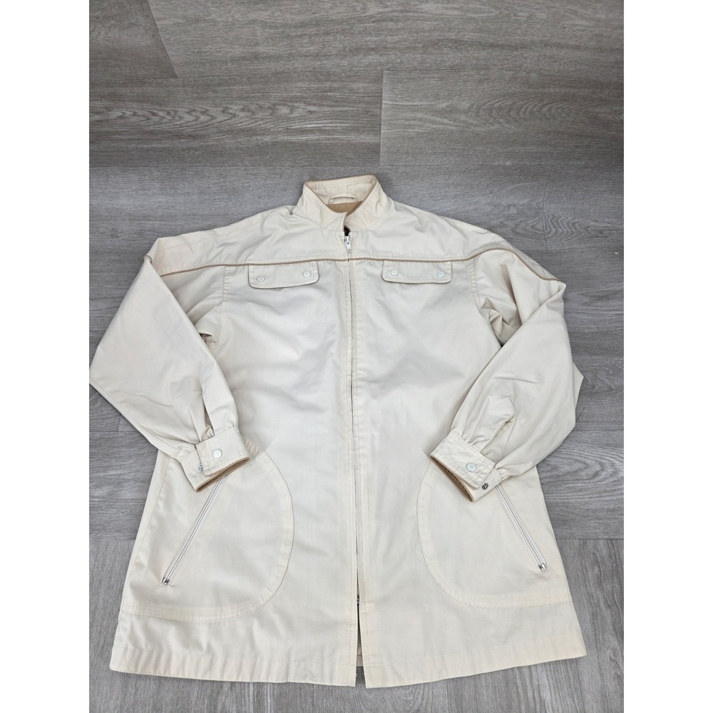 Vintage Foxland By Lanson Tan Khaki Jacket Women's Size 8 Lightweight Classic